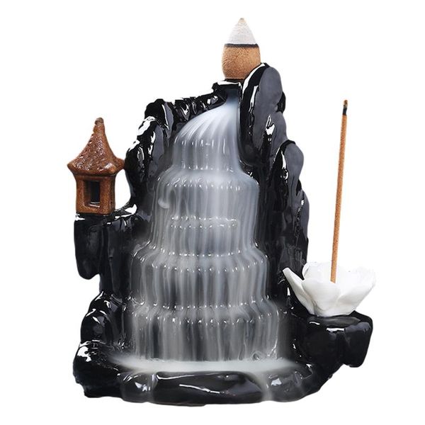 

ceramic backflow incense holder waterfall burner with cones fragrance lamps