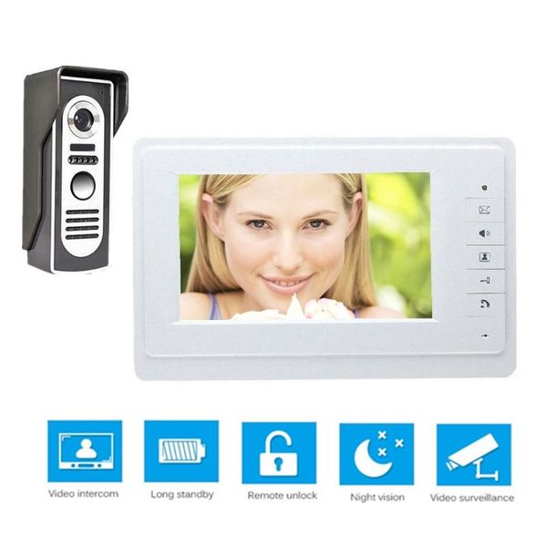 

fimei tft 7'' hd wired door bell with camera video intercom doorbell indoor visual phone system outdoor security monitor phones