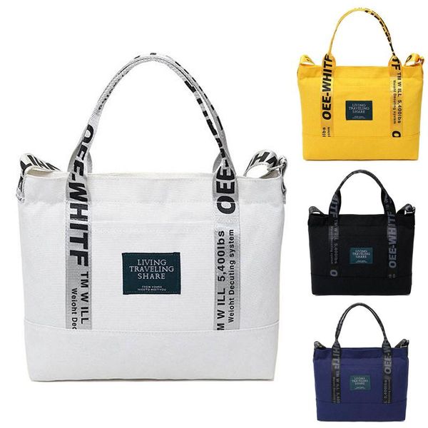 

duffel bags hip hop white handle street style off bag