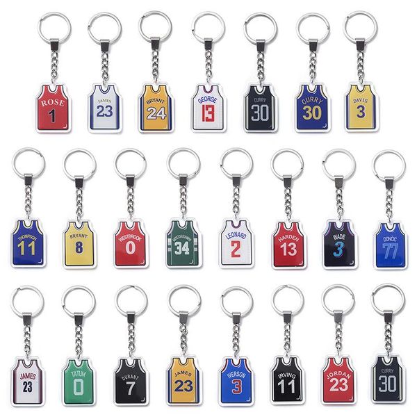 

party favor basketball star signature jersey keychain backpack pendant handbag key chain birthday gifts for boys fans memorabilia
