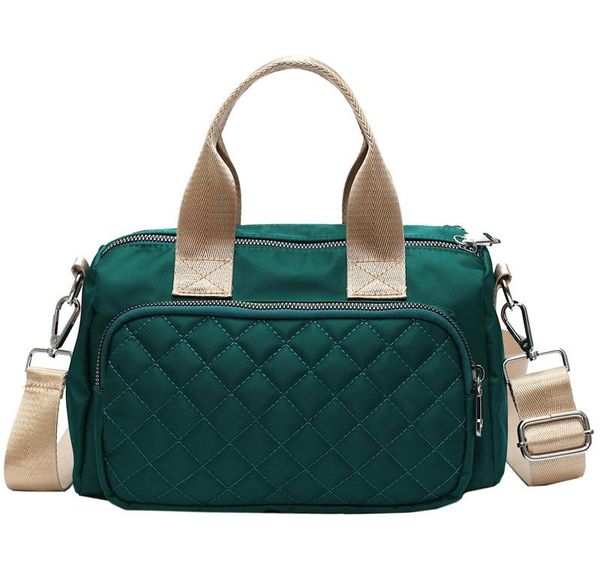

duffel bags 2021 spring style fashion women's bag quilted embroidery oxford cloth handbag korean-style travel