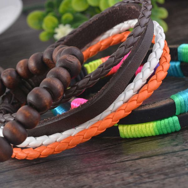 

bracelet bracelet fashion wooden bead stretch national style women diy jewelry, Golden;silver