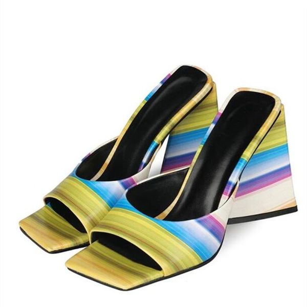 

slippers shofoo shoes.lady slippers. about 10.5 cm high-heeled outdoor summer women's shoes. size:34-46, Black