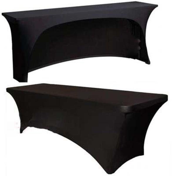 

table cloth polyester rectangular spandex lycra cover trestle party wedding supply 10pcs/lot