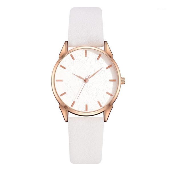 

elegant women blue dress watches luxury fashion ladies bracelet watch casual flower dial design female quartz thin leather clock wristwatche, Slivery;brown