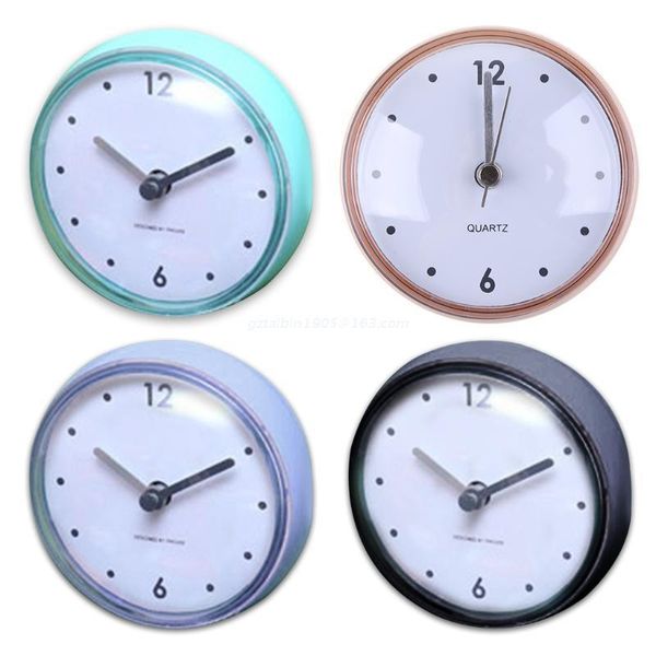 

wall clocks bathroom waterproof hanging suction cup clock simple design watch for home bedroom living room decorations dropship