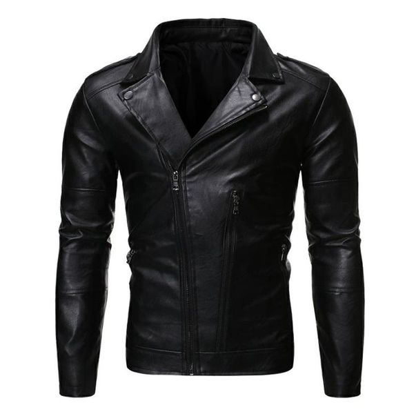 

men's suits & blazers leather jackets double zipper design pu brand male bomber motorcycle biker coats mens black jacket, White;black