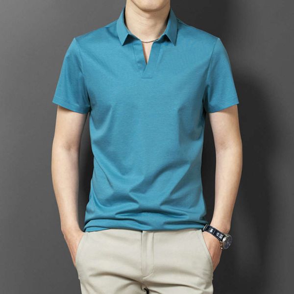 

milk silk short sleeve t-shirt men's summer thin casual solid color loose shirt imitation ice, White;black