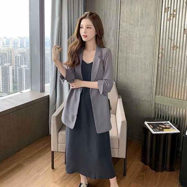 

sprg drs 2021 sling drs two piece early sprg with large women's suit in summer, Black;gray