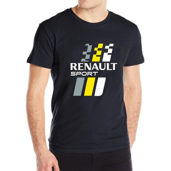 

renault sport racing mens t-shirt print cotton men's t-shirts, White;black