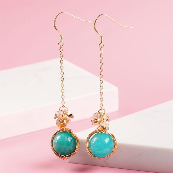 

925 silver inlaid tianhe stone earrings