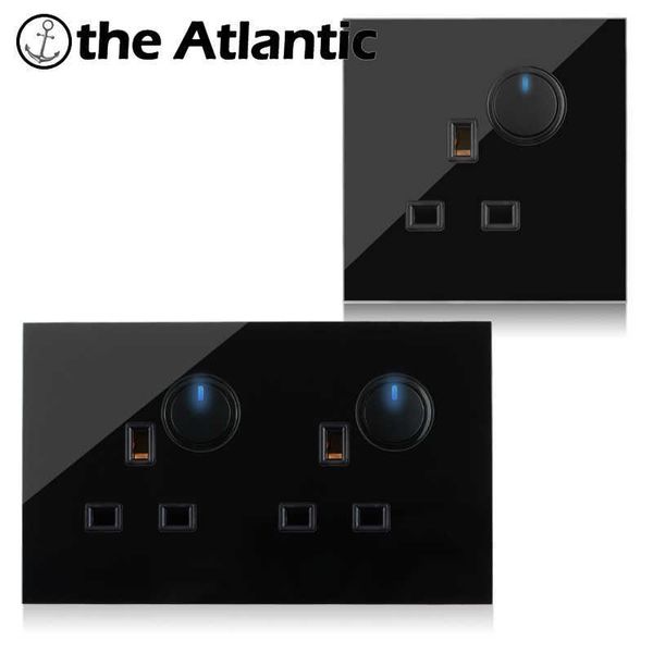 

10a uk power electrical outlet 86 146 type wall black glass frame double socket malta singapore britain