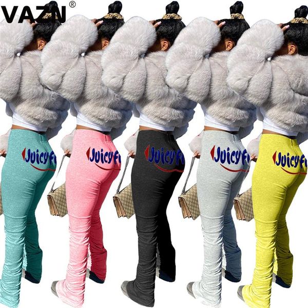 

women's pants & capris vazn 2021 sport women energetic running pencil sports gym long lady high waist, Black;white