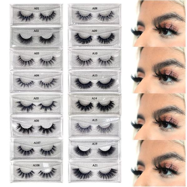 

16mm eyelashes makeup lashes natural fluffy beautiful eyes eyelash lengthening black and bright mink hair summer wear false1
