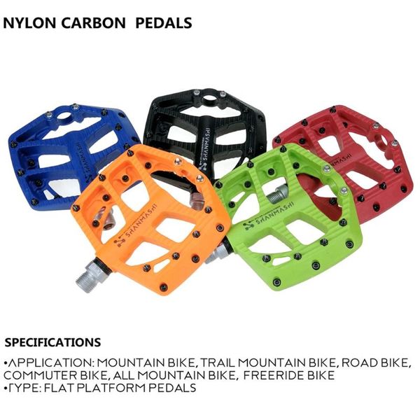 

bike pedals bicycle pedal mountain nylon carbon wide platform for bmx mtb,great performance