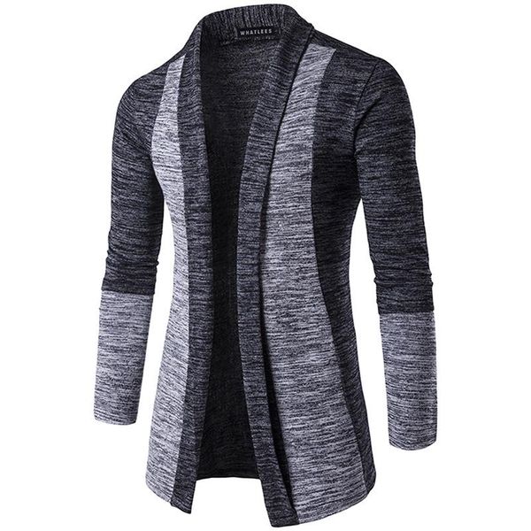 

men's sweaters shawl collar knitted cardigan sweater men pull homme fashion autumn slim fit long mens cardigans casual hit color, White;black