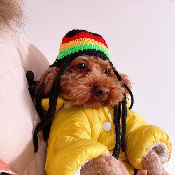 

cat costumes halloween pet trendy dreadlocks woolen hat cosplay cute novelty decor funny party costume headwear clothing accessories