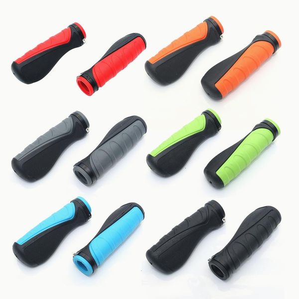

bike handlebars &components bicycle grips ergonomic bar end firm mount both ends lock grip handlebar 6 color tone holder mtb