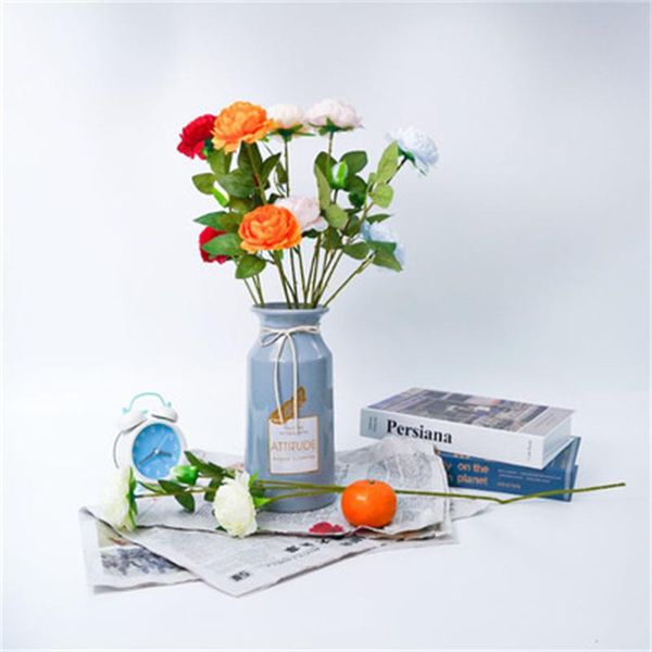 

decorative flowers & wreaths artificial green plant 3 peonies, high-end banquet wedding el home indoor and outdoor decorations