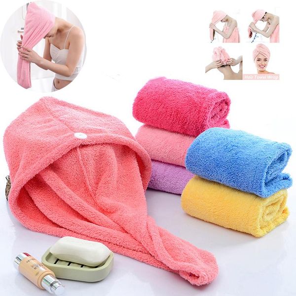 

towel 1 piece of microfiber dry hair kit for bathing girl's headband, coral fleece, quick-drying absorbent shower cap, tool