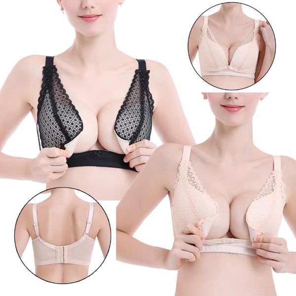 

maternity intimates breastfeeding bra wireless front closure nursing sleep pregnancy support, White