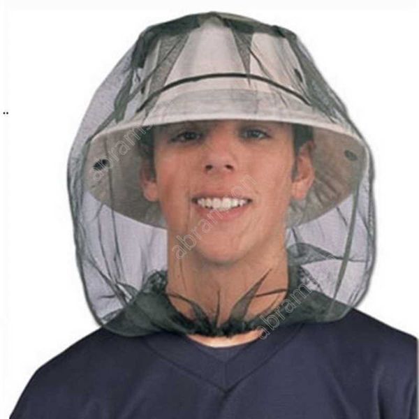 Berretto anti-zanzara da viaggio campeggio copertura leggera moscerino zanzara cappello per insetti bug maglia testa rete protezione per il viso DAA180