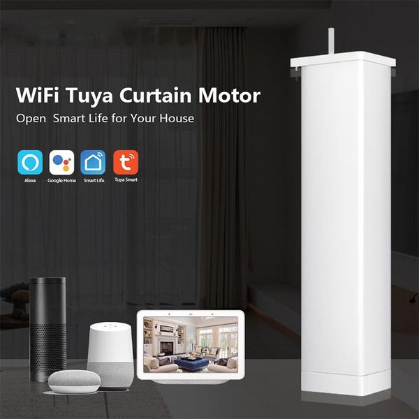 

smart home control ty-dj wifi curtain motor tuya life work with alexa google electric track not including