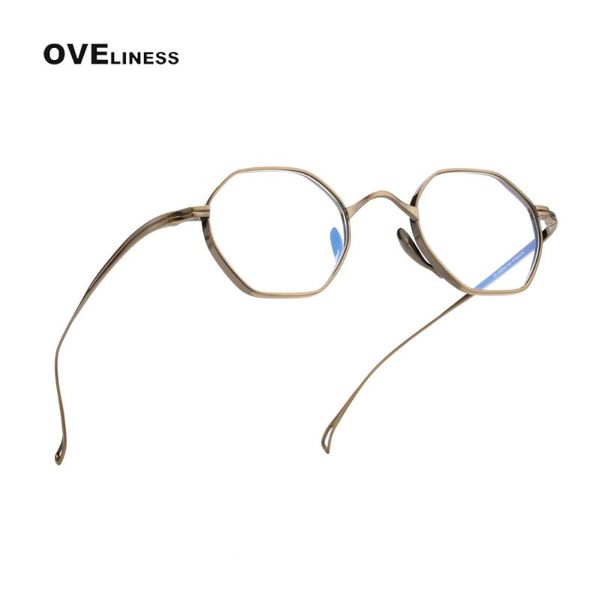 

fashion sunglasses frames 2022 men's eyeglasses pure titanium glasses frame for men women optical prescription myopia eye eyewear, Black