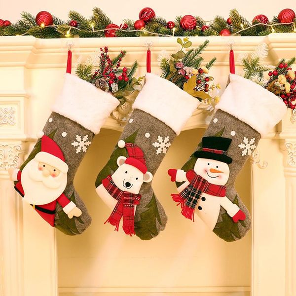 

christmas decorations home decor plush stockings candy gift bag box tree pendant ornaments creative nordic gifts