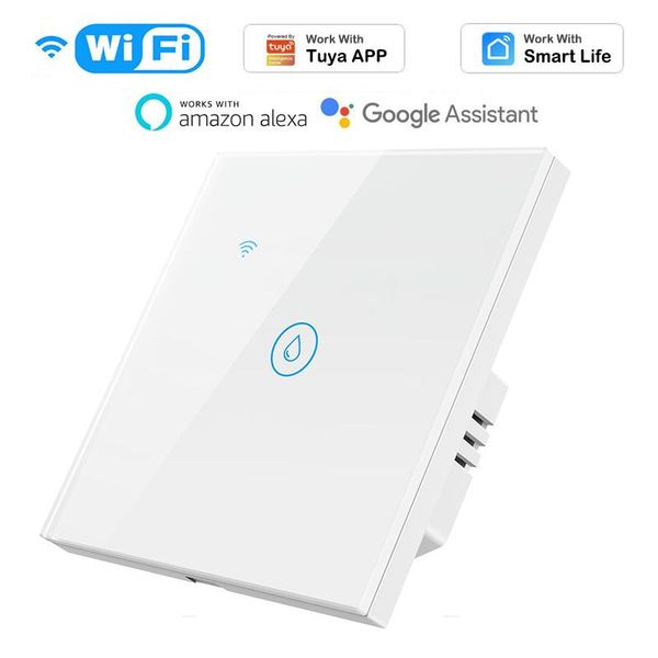 

smart home control tuya water heater touch wall wifi switch 20a live wire + neutral app remote timing for google alexa