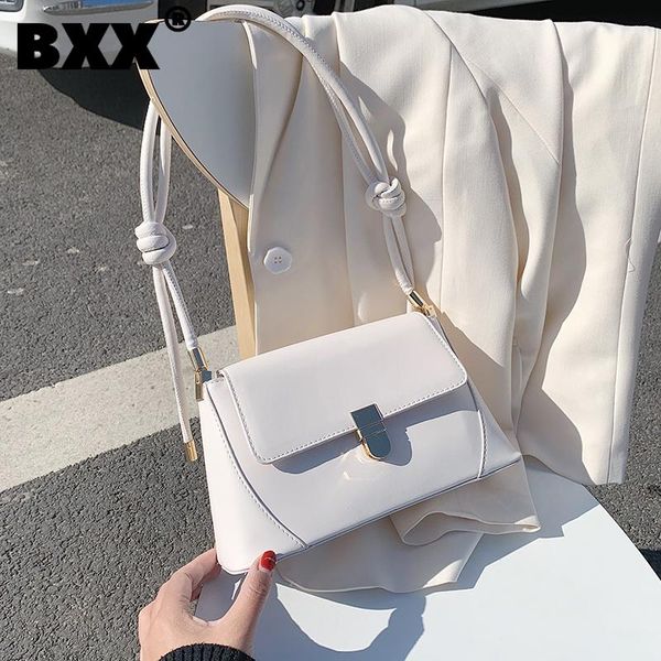 

[bxx] vintage pu leather white stone pattern bags women 2021 fashion shoulder hand bag lady trend handbags purses cb978 cross body
