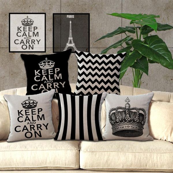 

cushion/decorative pillow wholesale price 1 piece vintage black geometric seat cushion decorative home decor sofa chair throw pillows case 4