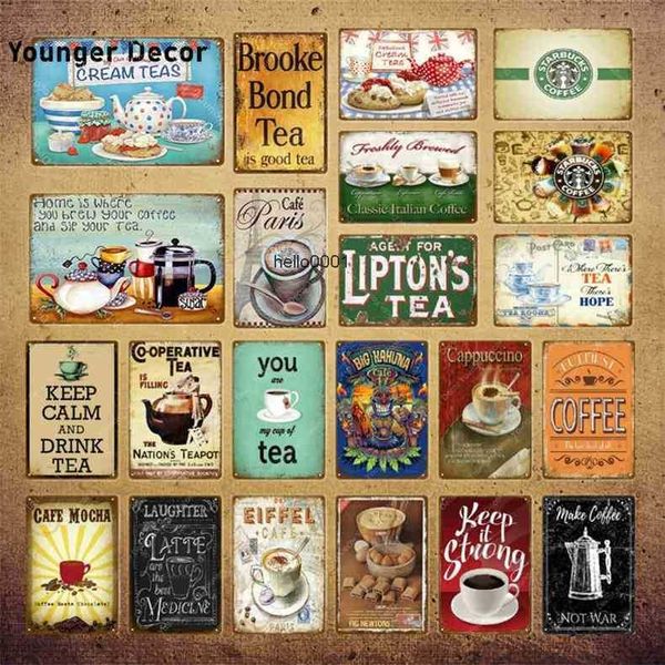 

classic italian coffee metal tin signs drink tea mocha vintage poster plate for bar home kitchen decor wall sticker yi-037