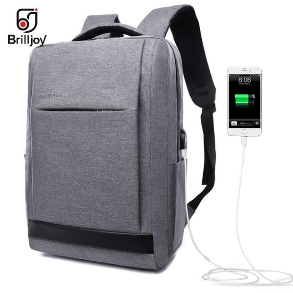 

backpack men travel multifunction teenager schoolbag male mochila back bag usb charging 15" lapleisure