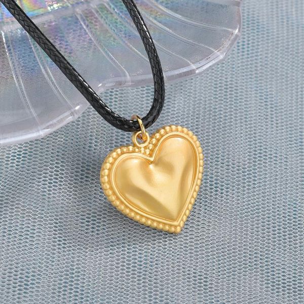 

pendant necklaces charm gold color pendant&necklace for women girls heart birdcage cross key leather chain necklace amazing lover present, Silver