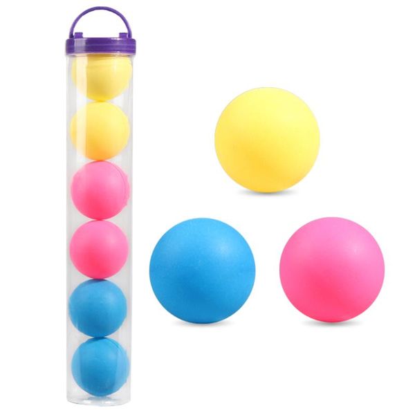 

6pcs 3-star table tennis balls abs plastic decor pong ball training practice