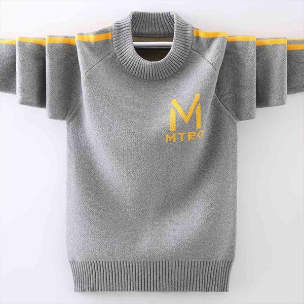 

childrens sweater winter cotton clothing keep warm o neck boys pullover knitting, Blue