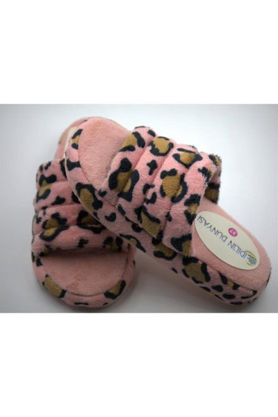 

women's pink plush home slipper slippers, Black