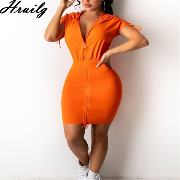 

women's clothing summer short sleeve hooded back criss-cross bandage dresses high waist casual knitted plus size 210515, Black;gray
