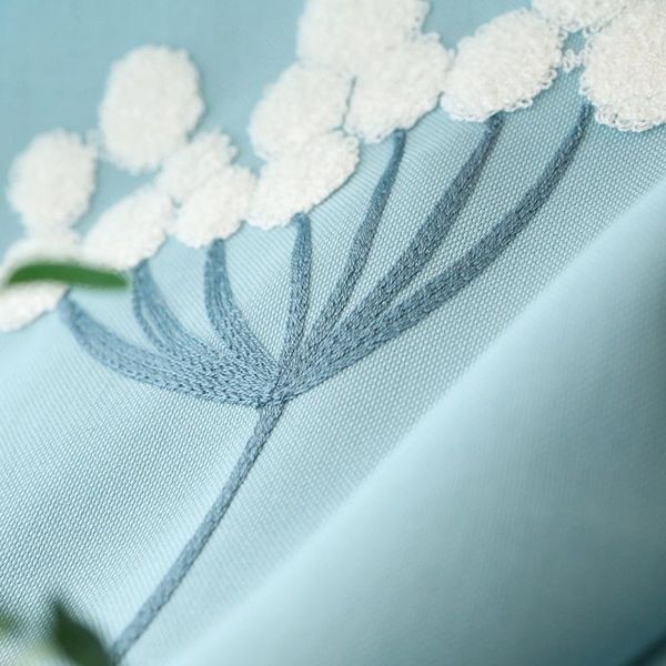 

curtain & drapes 2021 real cortinas dormitorio arrival blue/pink tulle window curtains for living room/ bedroom embroidered dandelion