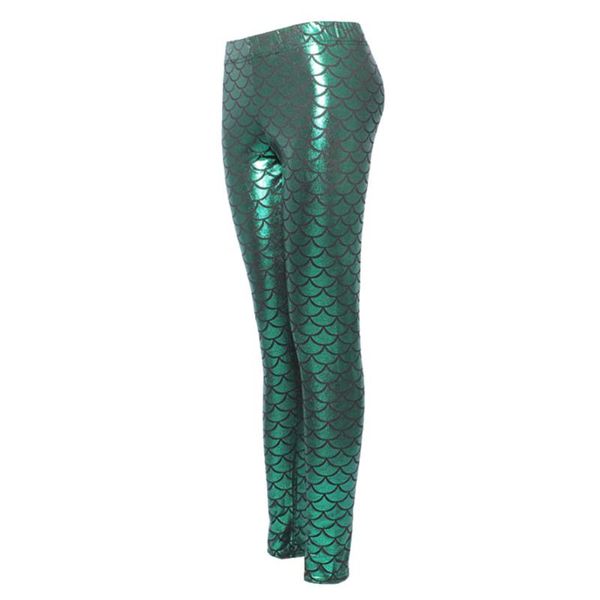 

yoga outfit 1pc chic leggings fish scale for woman (s, green)