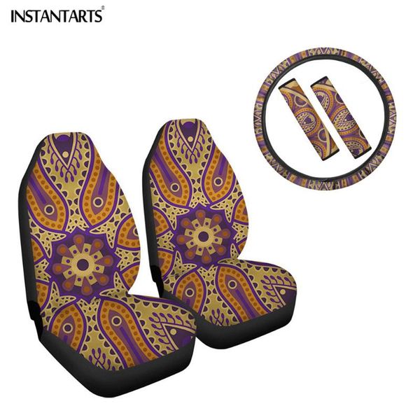 

car seat covers instantarts fashion mandala 5 pcs design front cover easy clean steering wheel set for children belt sets