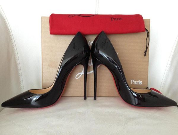 

dress shoes so kate pumps women brand high heel red shiny bottom 8  12cm pointed toe nude black patent leather wedding 44