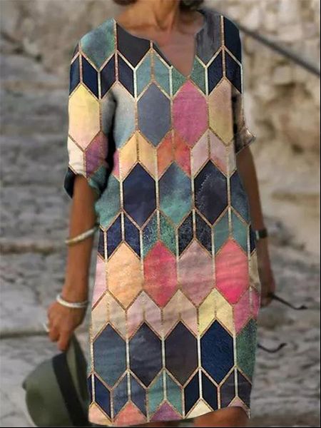 

casual plus size loose printed women dress inner fashion versatile, Black;gray