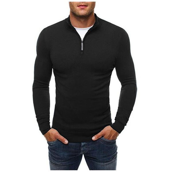

men's sweaters eaters 2021 fashion brand casual sweater turtleneck slim fit knitting mens men pullover -xxxl, White;black