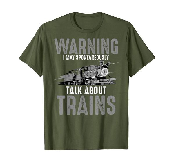 

cute warning may spontaneously talk about trains shirt gift, White;black