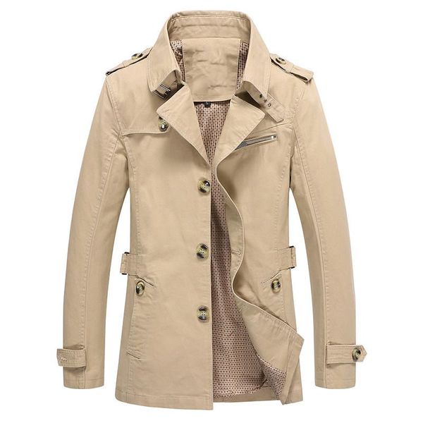 

men's jackets brand autumn jacket men casual fashion single breasted trench coats plus size m-5xl coat chaqueta hombre, Black;brown