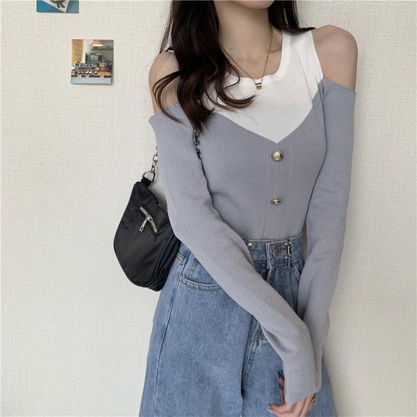 

women's sweaters long sleeve woman off shouler casual sweater loose women solid winter clothes female sweatshirt woolen, White;black