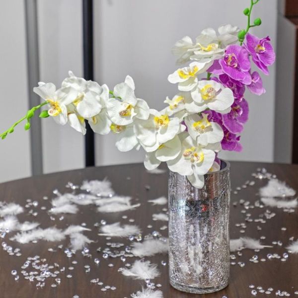 

other accessories orchid artificial flowers silk butterfly phalaenopsis fake flower for diy party festival bouquet wedding home el decoratio, White