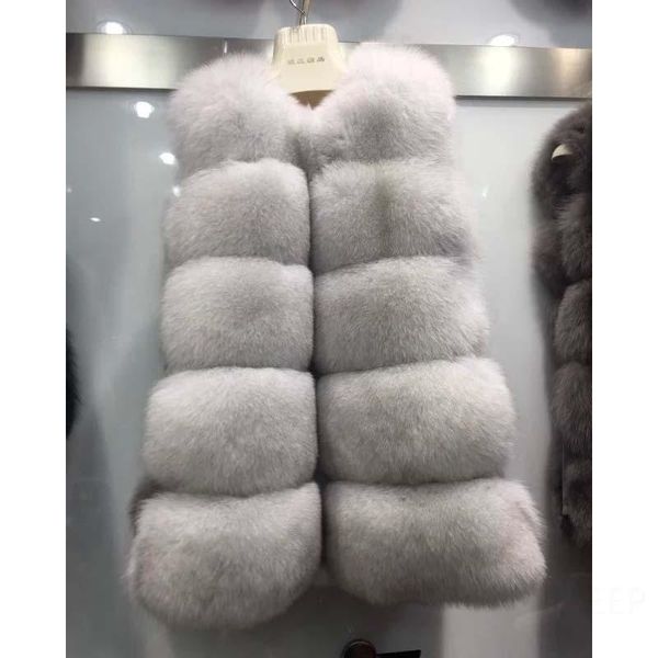 

women's fur & faux vest real natural genuine leather jacket, Black